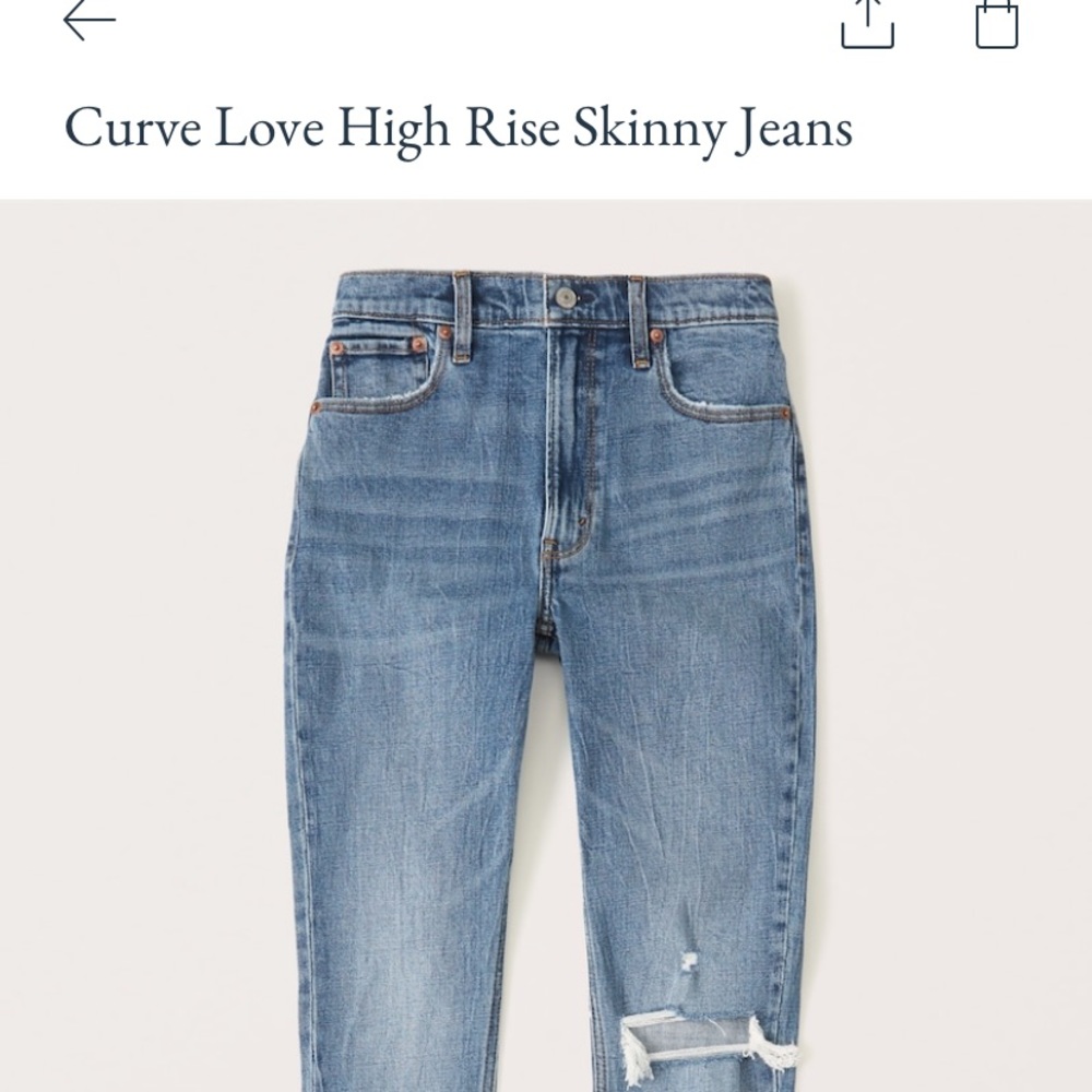 Abercrombie curve love high rise skinny jeans